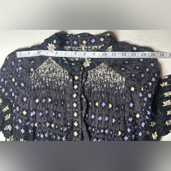 Free People RARE Feelings Tiered Maxi Boho Whimsigoth Dress Multicolor Size M - Picture 12 of 16